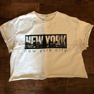 New York skyline crop top
